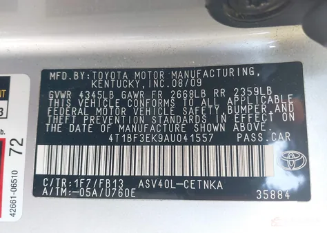 4T1BF3EK9AU041557